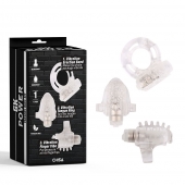 Набор из 3 прозрачных эрекционных колец с вибрацией Teasers Ring Kit - Chisa - в Смоленске купить с доставкой
