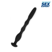 Черный силиконовый уретральный стимулятор - 10 см. - Sex Expert - купить с доставкой в Смоленске