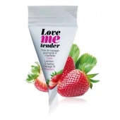 Съедобное согревающее массажное масло Love Me Tender Strawberry с ароматом клубники - 10 мл. - Love to Love - купить с доставкой в Смоленске