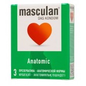 Презервативы анатомической формы Masculan Anatomic - 3 шт. - Masculan - купить с доставкой в Смоленске