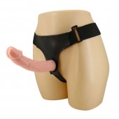 Гладкий фаллоимитатор с крупной головкой на ремешках - 19,7 см. - Baile - купить с доставкой в Смоленске