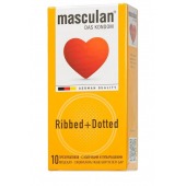 Презервативы с колечками и пупырышками Masculan Ribbed+Dotted - 10 шт. - Masculan - купить с доставкой в Смоленске