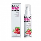 Съедобное согревающее массажное масло Love Me Tender Strawberry с ароматом клубники - 100 мл. - Love to Love - купить с доставкой в Смоленске