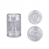 Прозрачный двусторонний мастурбатор Joy Cup - вагина и рот - Erokay - в Смоленске купить с доставкой