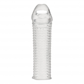 Текстурированная насадка на пенис Clear Textured Penis Enhancing Sleeve Extension - 16,5 см. - BlueLine - в Смоленске купить с доставкой