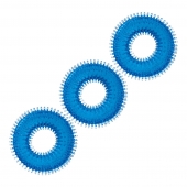 Комплект из трех голубых колец для эрекции 3-Pack Ultra-Stim Stretch Cock Rings - BlueLine - в Смоленске купить с доставкой