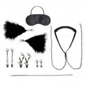 Большой эротический набор из 12 предметов Interchangeable Collar   Nipple Clips Set - Lux Fetish - купить с доставкой в Смоленске