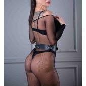 Черный кожаный пояс Sex Game - БДСМ Арсенал - купить с доставкой в Смоленске