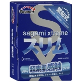 Розовые презервативы Sagami Xtreme FEEL FIT 3D - 3 шт. - Sagami - купить с доставкой в Смоленске