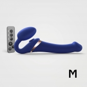 Синий безремневой страпон Multi Orgasm Size M с клиторальной стимуляцией - Strap-on-me - купить с доставкой в Смоленске
