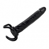 Чёрная насадка-фаллос для двойного проникновения INFLATABLE DILDO SLIM DONG  - 13,5 см. - Toyz4lovers - в Смоленске купить с доставкой