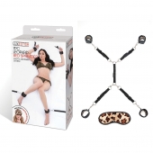 Леопардовая фиксация на матрас для рук и ног Classic Bedspreader - Lux Fetish - купить с доставкой в Смоленске