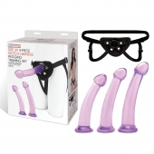 Тренировочный набор с тремя насадками Pegging Training Set - Lux Fetish - купить с доставкой в Смоленске