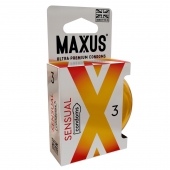 Презервативы анатомической формы Maxus Sensual - 3 шт. - Maxus - купить с доставкой в Смоленске