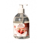Лубрикант на водной снове Love Protection Strawberry с ароматом клубники - 300 мл. - Lola Games - купить с доставкой в Смоленске