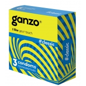 Классические презервативы с обильной смазкой Ganzo Classic - 3 шт. - Ganzo - купить с доставкой в Смоленске