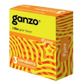 Ароматизированные презервативы Ganzo Juice - 3 шт. - Ganzo - купить с доставкой в Смоленске