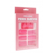 Набор из 7 розовых насадок на пенис ONE-A-DAY PENIS SLEEVES PINK - Seven Creations - в Смоленске купить с доставкой