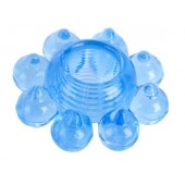 Голубая гелевая насадка-цветок - Toyfa Basic - в Смоленске купить с доставкой