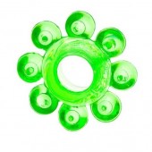 Зеленое эрекционное кольцо-цветок - Toyfa Basic - в Смоленске купить с доставкой