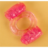 Розовое виброкольцо с двумя батарейками - Toyfa Basic - в Смоленске купить с доставкой