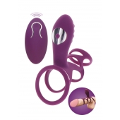 Фиолетовая эрекционная вибронасадка Halo Halo C-Ring Sleeve - Toy Joy - в Смоленске купить с доставкой