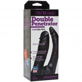Черная насадка-фаллоимитатор для двойной стимуляции Double Penetrator - 16 см. - Doc Johnson - купить с доставкой в Смоленске