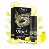 Съедобный жидкий вибратор Dual Vibe! со вкусом лимонного джина с тоником - 15 мл. - ORGIE - купить с доставкой в Смоленске