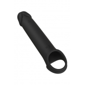 Черная насадка-удлинитель с вибрацией Vibrating Extender With Remote - Dream Toys - в Смоленске купить с доставкой