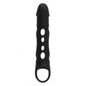 Черная насадка-удлинитель Vibrating Extender With Remote с вибрацией - Dream Toys - в Смоленске купить с доставкой
