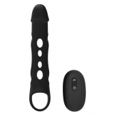 Черная насадка-удлинитель Vibrating Extender With Remote с вибрацией - Dream Toys - в Смоленске купить с доставкой
