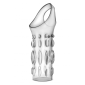 Прозрачная насадка на пенис Stretchy Studded Penis Sleeve Ring - Blush Novelties - в Смоленске купить с доставкой