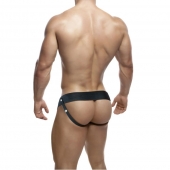 Телесный фаллопротез на черных эластичных ремнях 7 Inch Hollow Strap On - 17 см. - Blush Novelties - купить с доставкой в Смоленске