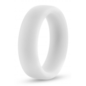 Белое люминесцентное эрекционное кольцо Silicone Glo Cock Ring - Blush Novelties - в Смоленске купить с доставкой