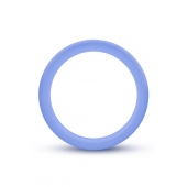 Голубое люминесцентное кольцо Silicone Glo Cock Ring - Blush Novelties - в Смоленске купить с доставкой