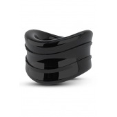 Черное эрекционное кольцо на мошонку Beef Ball Stretcher Snug - Blush Novelties - в Смоленске купить с доставкой