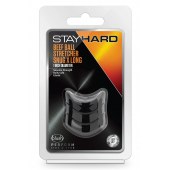 Черное эрекционное кольцо на мошонку Beef Ball Stretcher Snug X Long - Blush Novelties - в Смоленске купить с доставкой