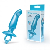 Голубая анальная пробка для массажа простаты Hither Silicone Prostate Plug - 14,3 см. - b-Vibe - в Смоленске купить с доставкой