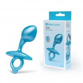 Голубая анальная пробка для массажа простаты Bulb Silicone Prostate Plug - 10,7 см. - b-Vibe - в Смоленске купить с доставкой