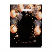 Пакет с вырубной ручкой и принтом в виде шариков (30х40 см) - Сима-Ленд - купить с доставкой в Смоленске