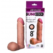 Фаллическая насадка для страпона UNICOCK 8  - 20 см. - LOVETOY (А-Полимер) - купить с доставкой в Смоленске