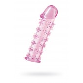 Розовая насадка на пенис с шипами - 12,5 см. - A-toys - в Смоленске купить с доставкой