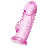 Розовая насадка на пенис с шипиками и коготком - 13,5 см. - A-toys - в Смоленске купить с доставкой