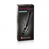Вибратор с электростимуляцией Tickling Truman Black Edition - 27 см. - MyStim - купить с доставкой в Смоленске