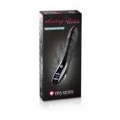 Вибратор с электростимуляцией Sizzling Simon Black Edition - 27 см. - MyStim - купить с доставкой в Смоленске