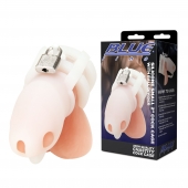Белая клетка для пениса Silicone Small 2 in Cock Cage With Ball Divider - BlueLine - купить с доставкой в Смоленске