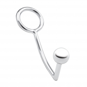 Кольцо на пенис с анальным стимулятором Stainless Steel Anal Hook   Cock Ring - BlueLine - в Смоленске купить с доставкой