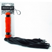 Нежная плеть с красным мехом BDSM Light - 43 см. - БДСМ Арсенал - купить с доставкой в Смоленске