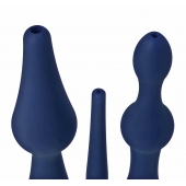 Набор из 3 универсальных насадок для анального душа Universal 3 Piece Silicone Enema Attachment Set - XR Brands - купить с доставкой в Смоленске