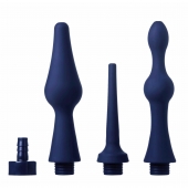 Набор из 3 универсальных насадок для анального душа Universal 3 Piece Silicone Enema Attachment Set - XR Brands - купить с доставкой в Смоленске